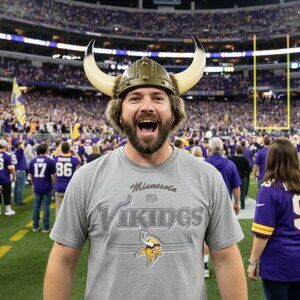 🏈 Vintage NFL Minnesota Vikings Embroidered Tee XL 🏈